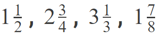 Mixed Numbers examples