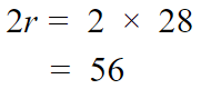 perimeter of the quarter circle math example 1.1
