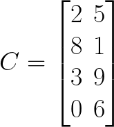 matrices example 4x2